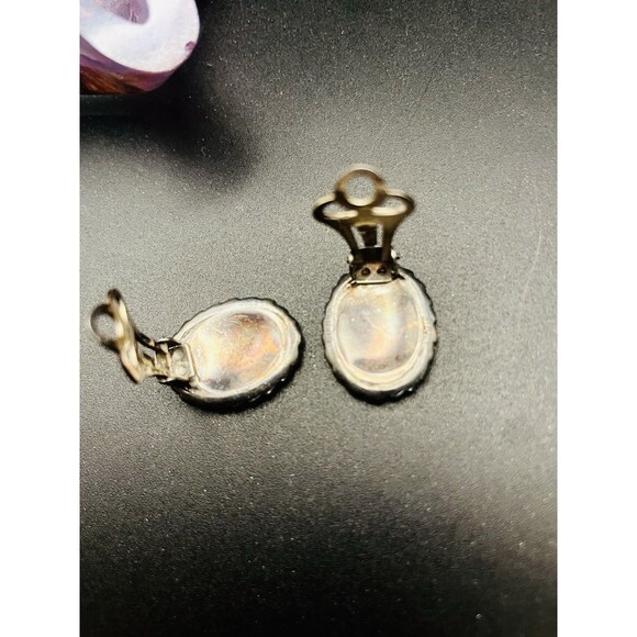 Antique Forget Me Not Earrings - Etsy Antique Victorian Sterling & Marcasite Hand Painted Forget Me Not Clip Earrings
